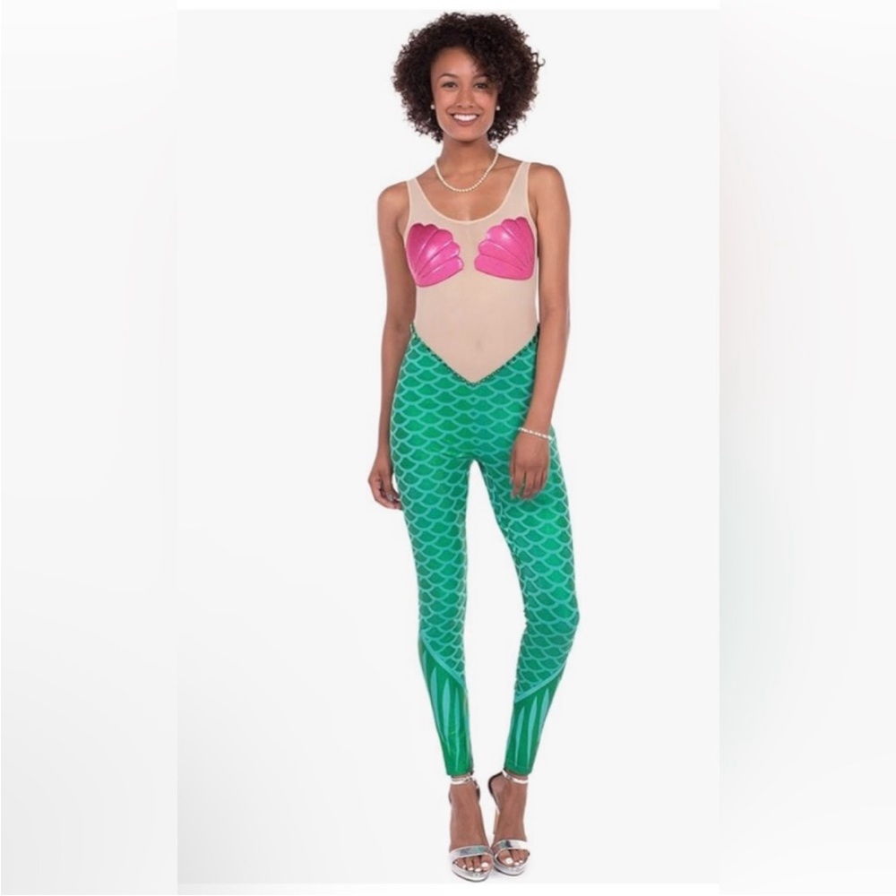 Mermaid Halloween bodysuit outfit .  NWT. Fits up to large